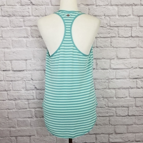 Calia by Carrie Underwood green striped waffle knit racerback tank top size M - Picture 6 of 10